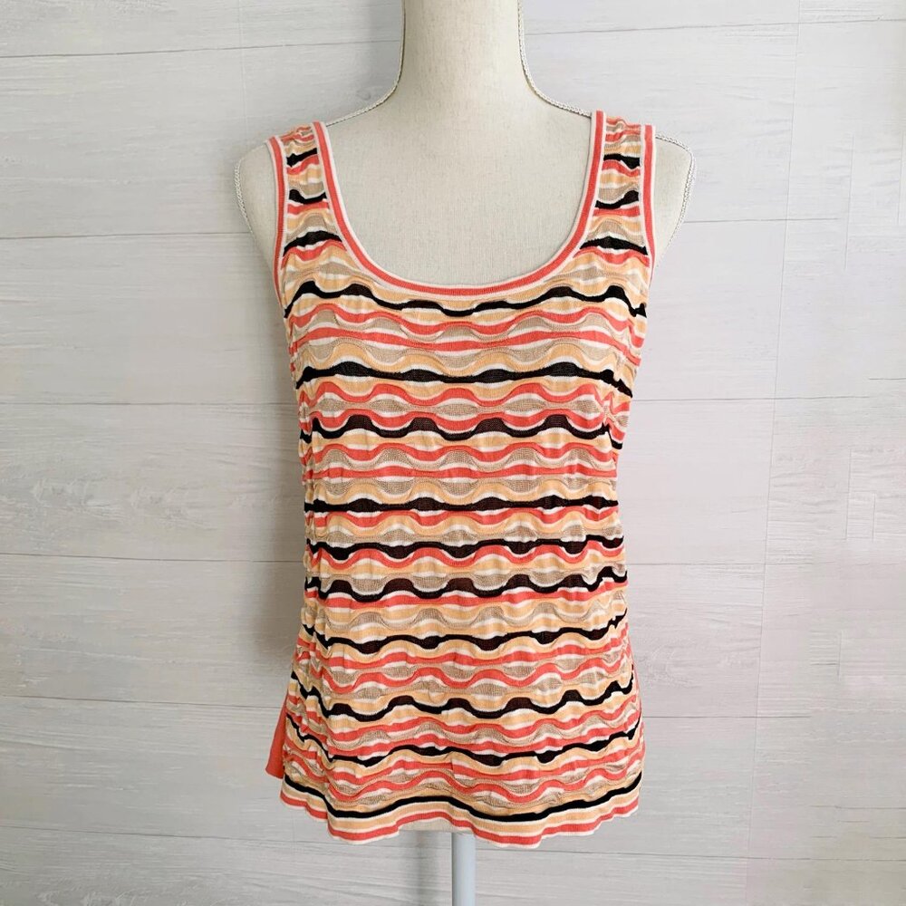 Nic + Zoe - Pink textured knit sleeveless sweater, L